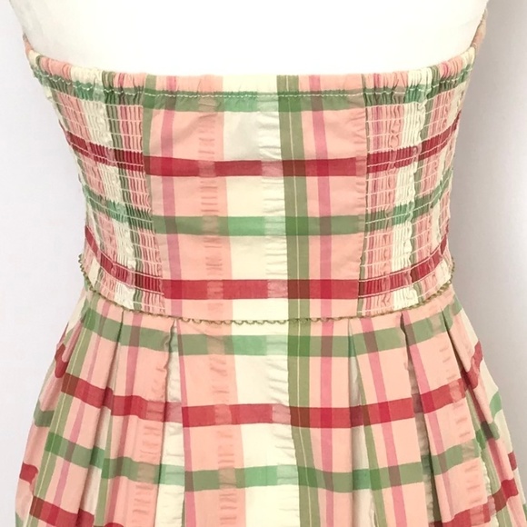 Vintage Pink Green Classic Vintage dress plaid Juicy Couture small halter - Picture 5 of 8